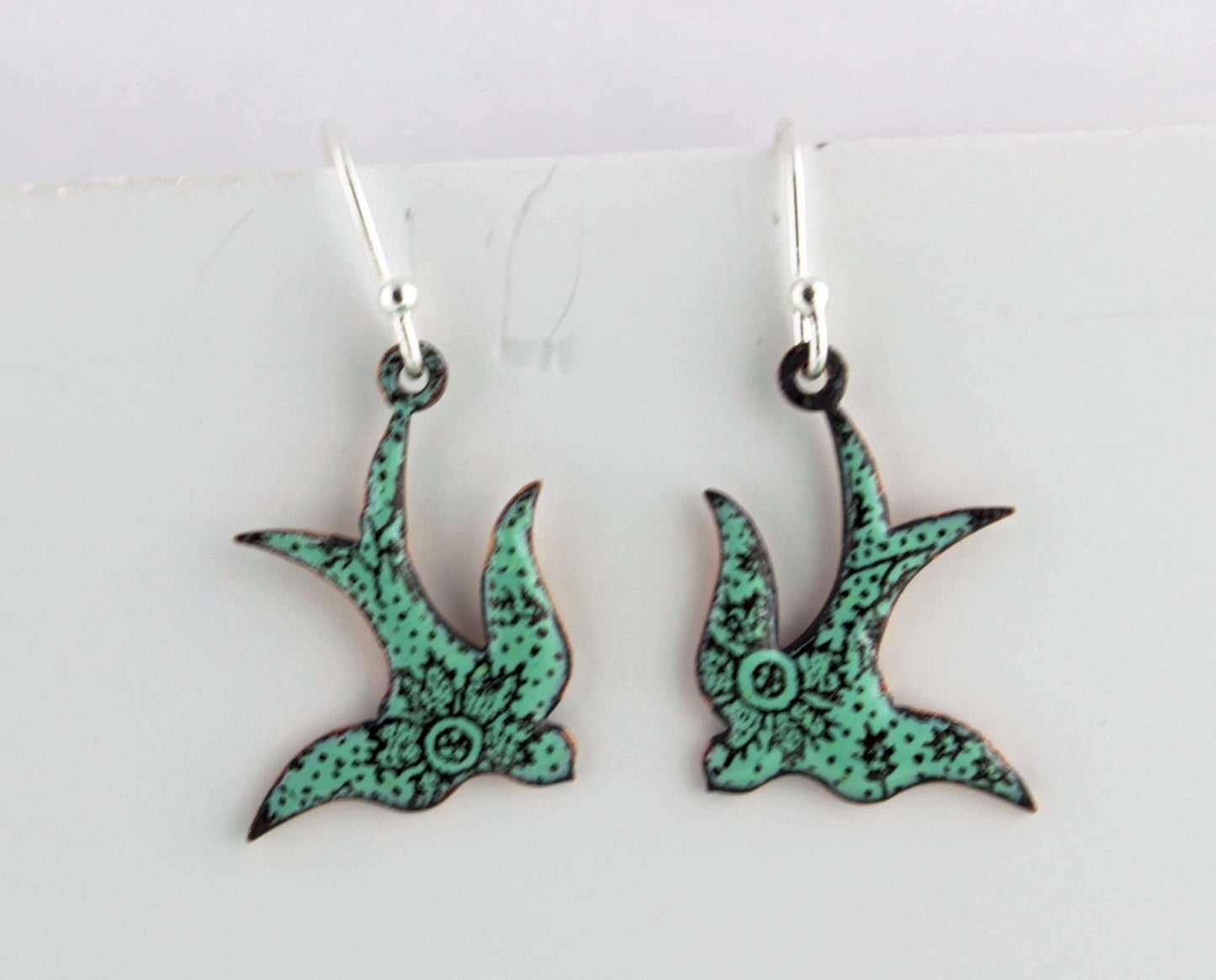 Enamel bird earrings - Katie Johnston Jewellery