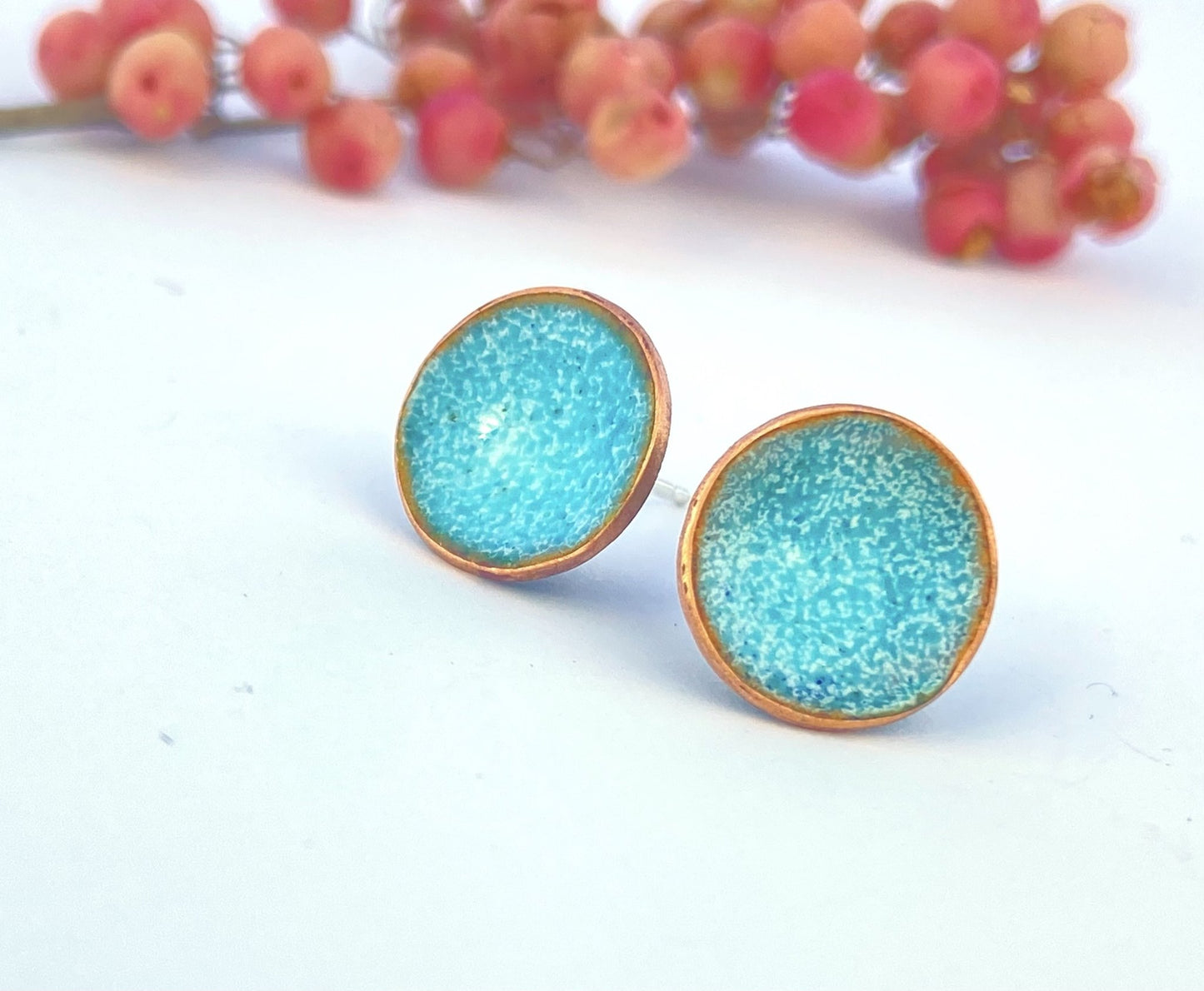 Expansion Enamel stud ‘Bowl’ earrings (various colours) - Katie Johnston Jewellery