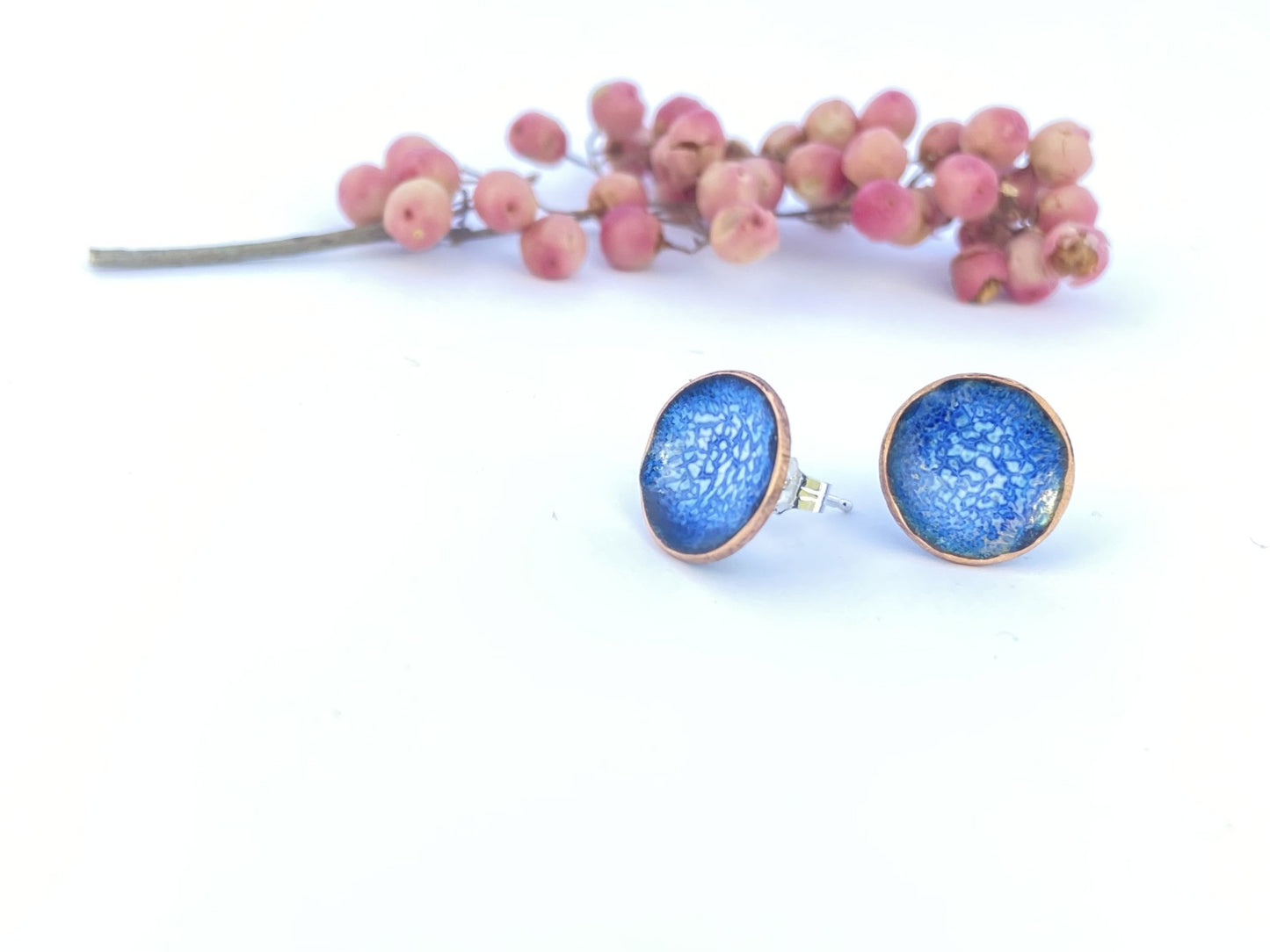 Expansion Enamel stud ‘Bowl’ earrings (various colours) - Katie Johnston Jewellery