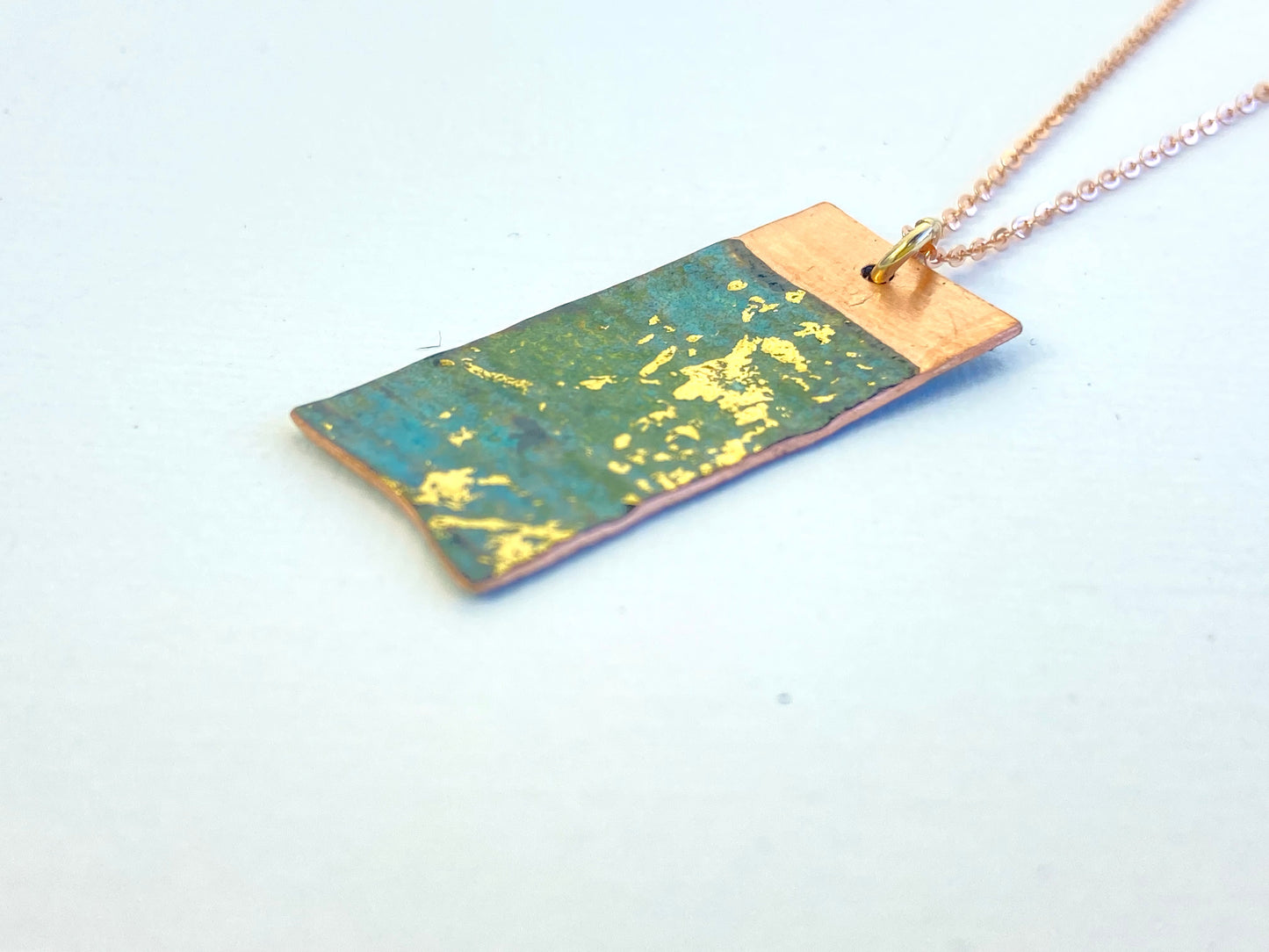 Ripple Seascape enamel textured pendant