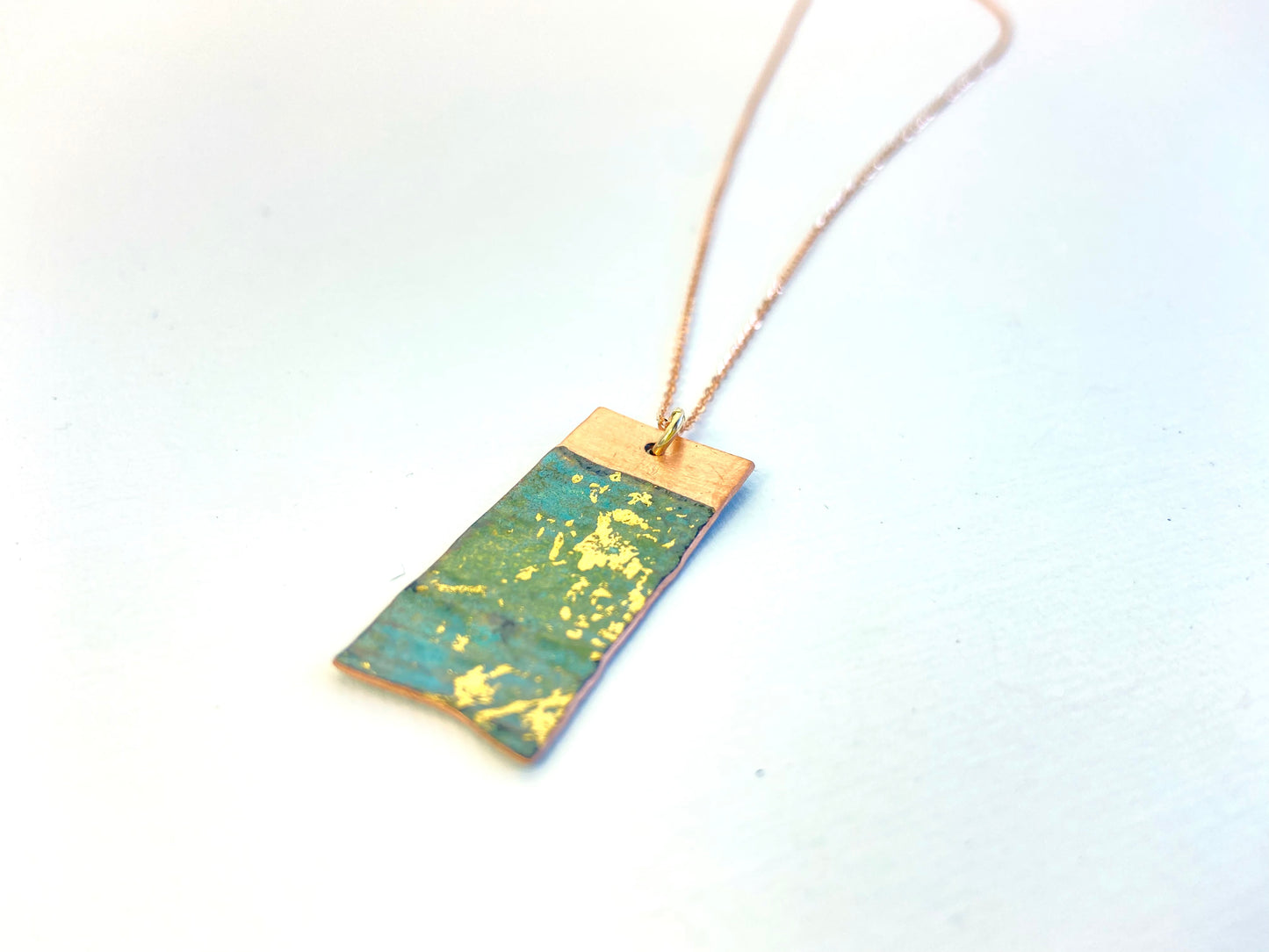 Ripple Seascape enamel textured pendant