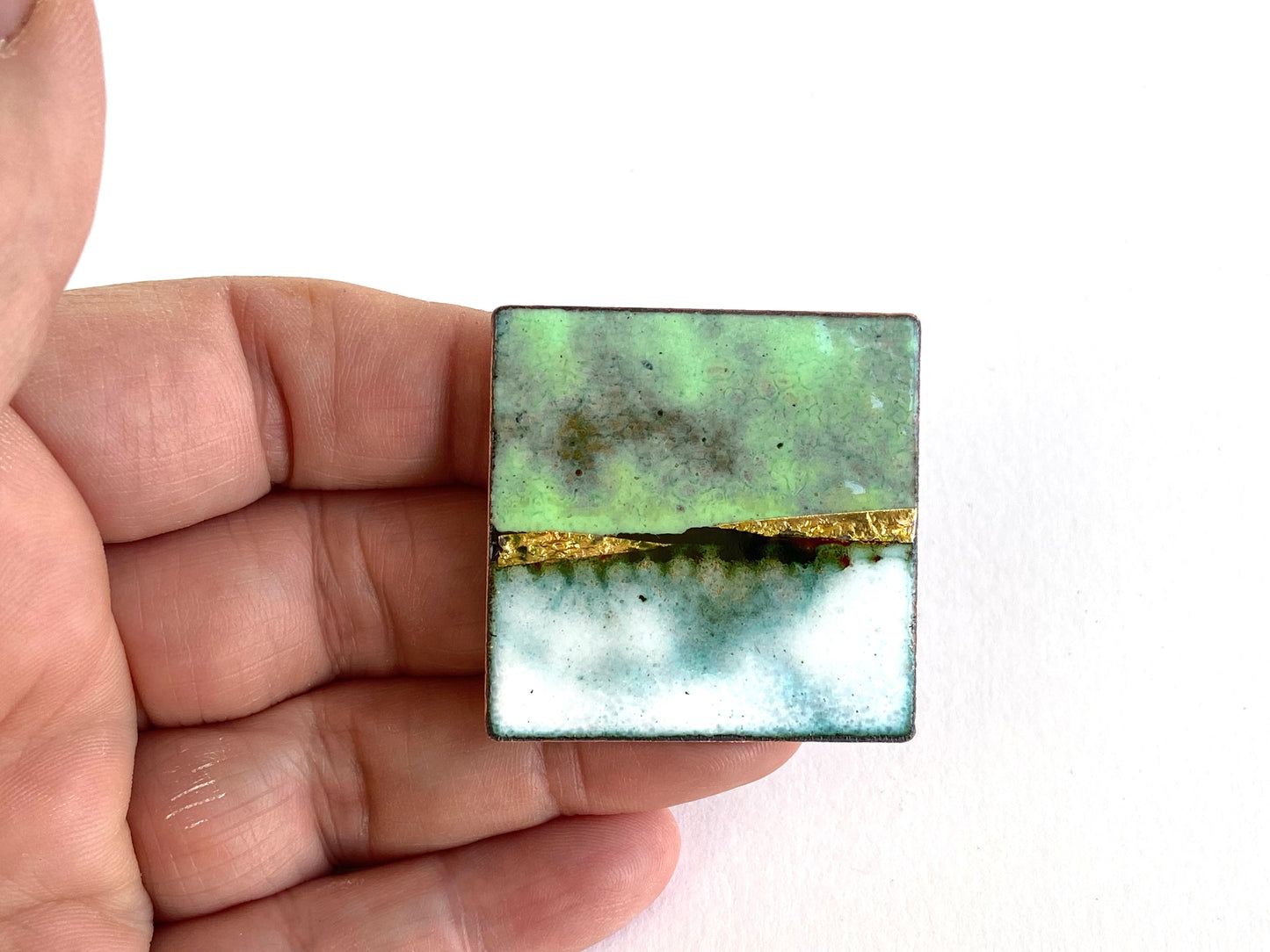 Landscape Enamel Brooch