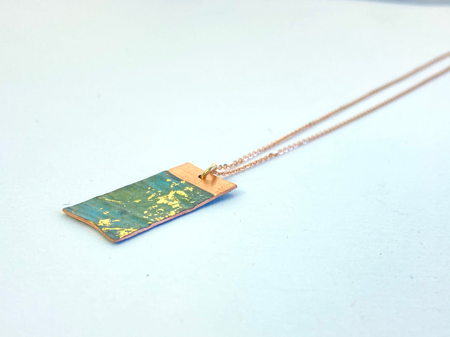 Ripple Seascape enamel textured pendant