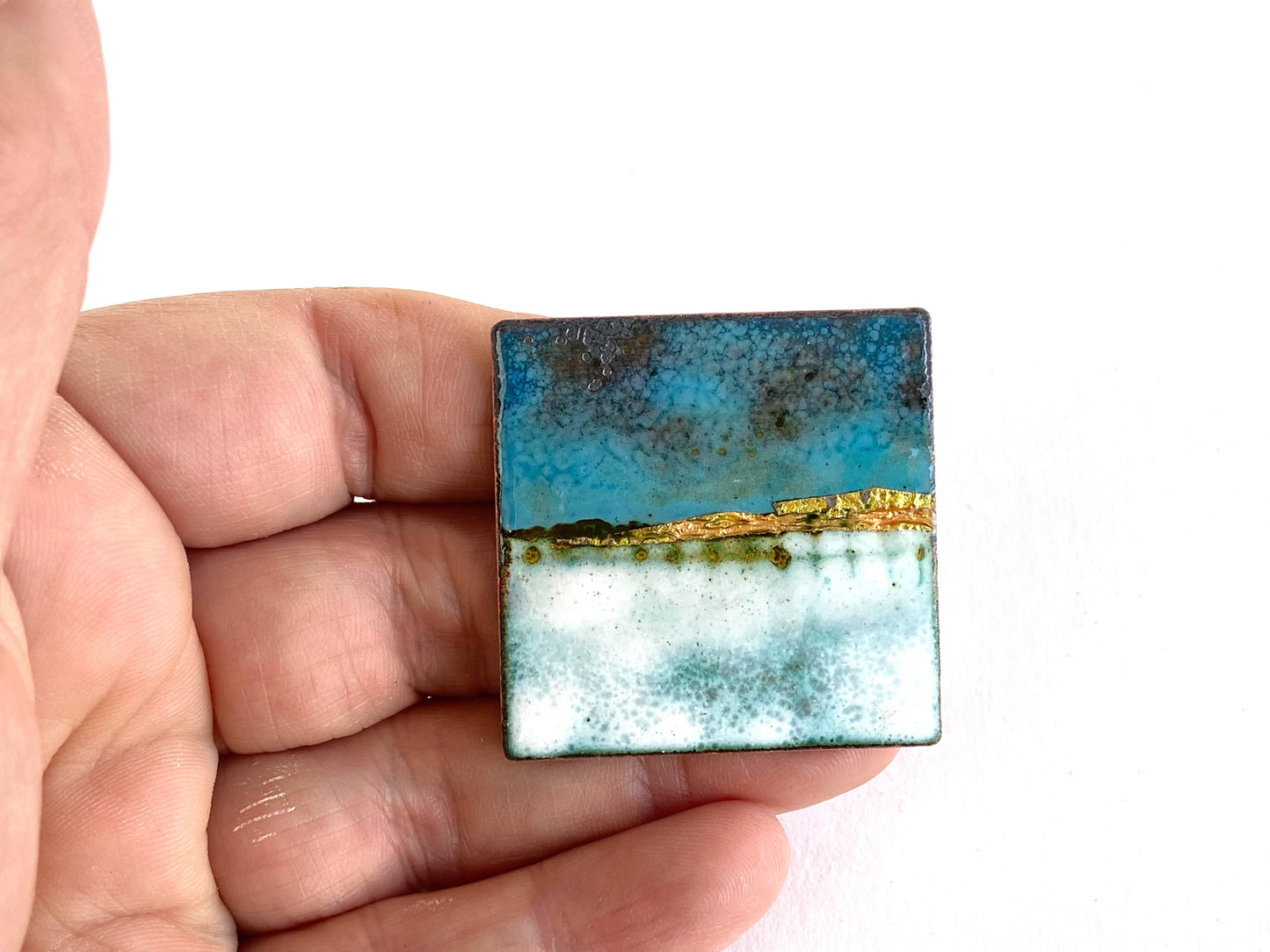Landscape Enamel Brooch