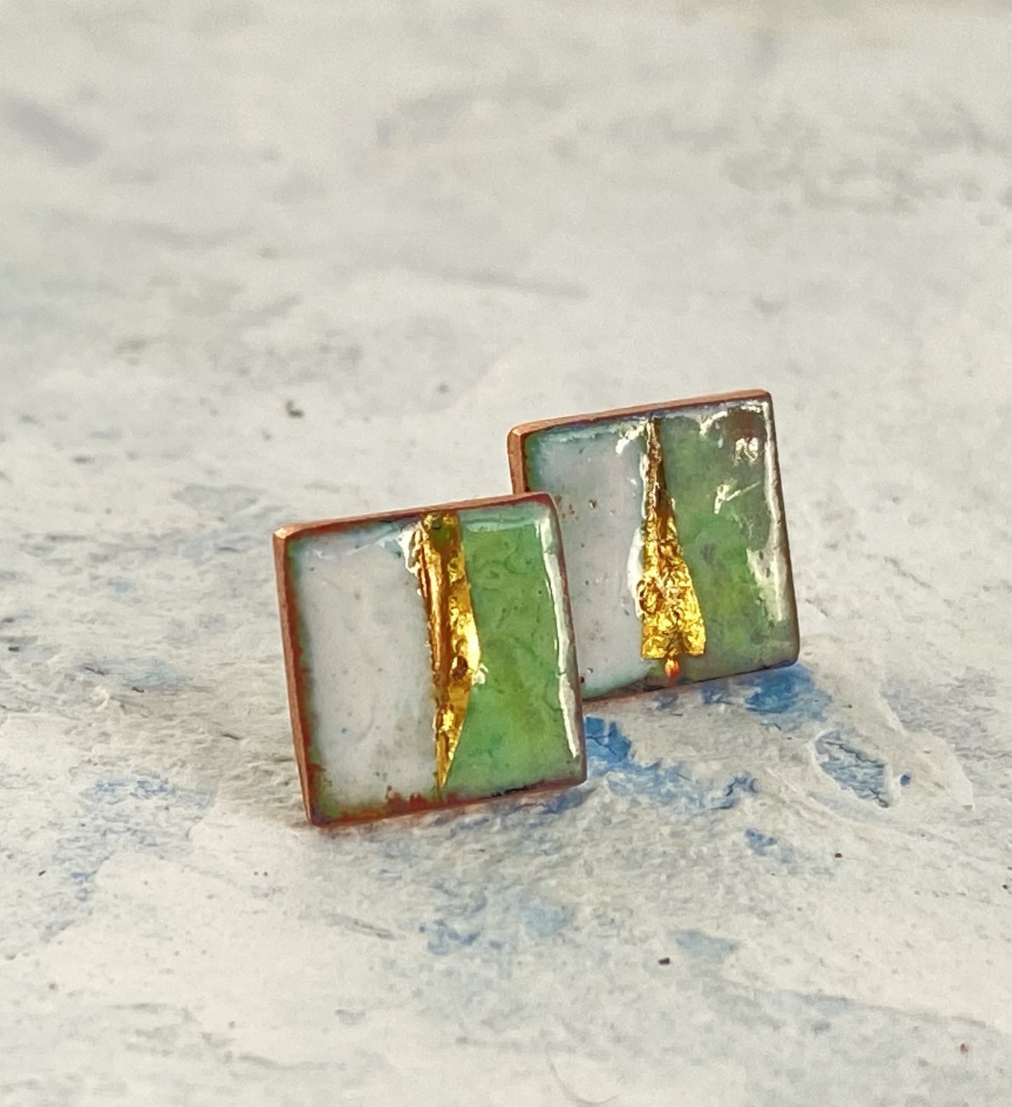 Landscape stud square earrings - Katie Johnston Jewellery
