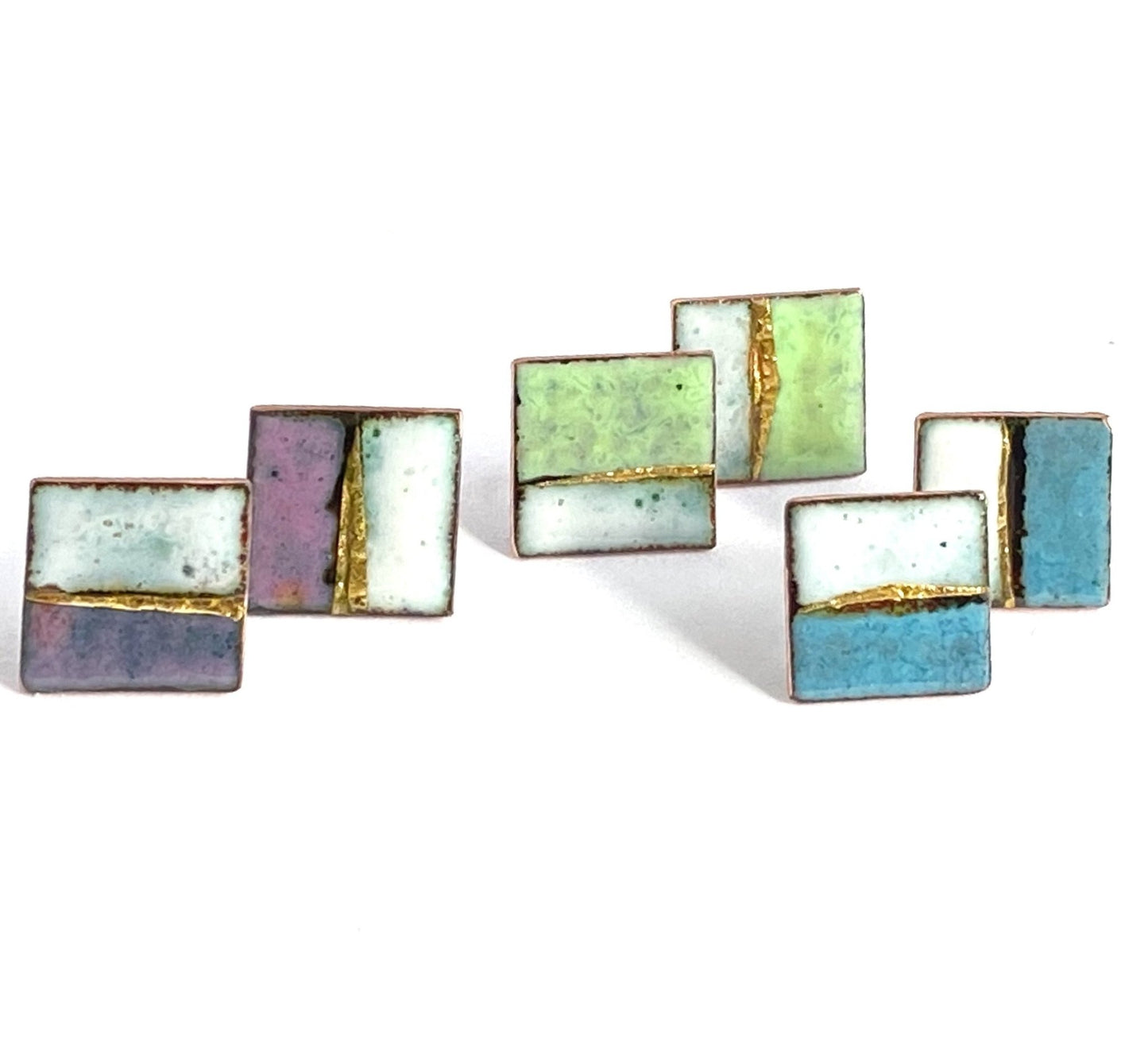 Landscape stud square earrings - Katie Johnston Jewellery