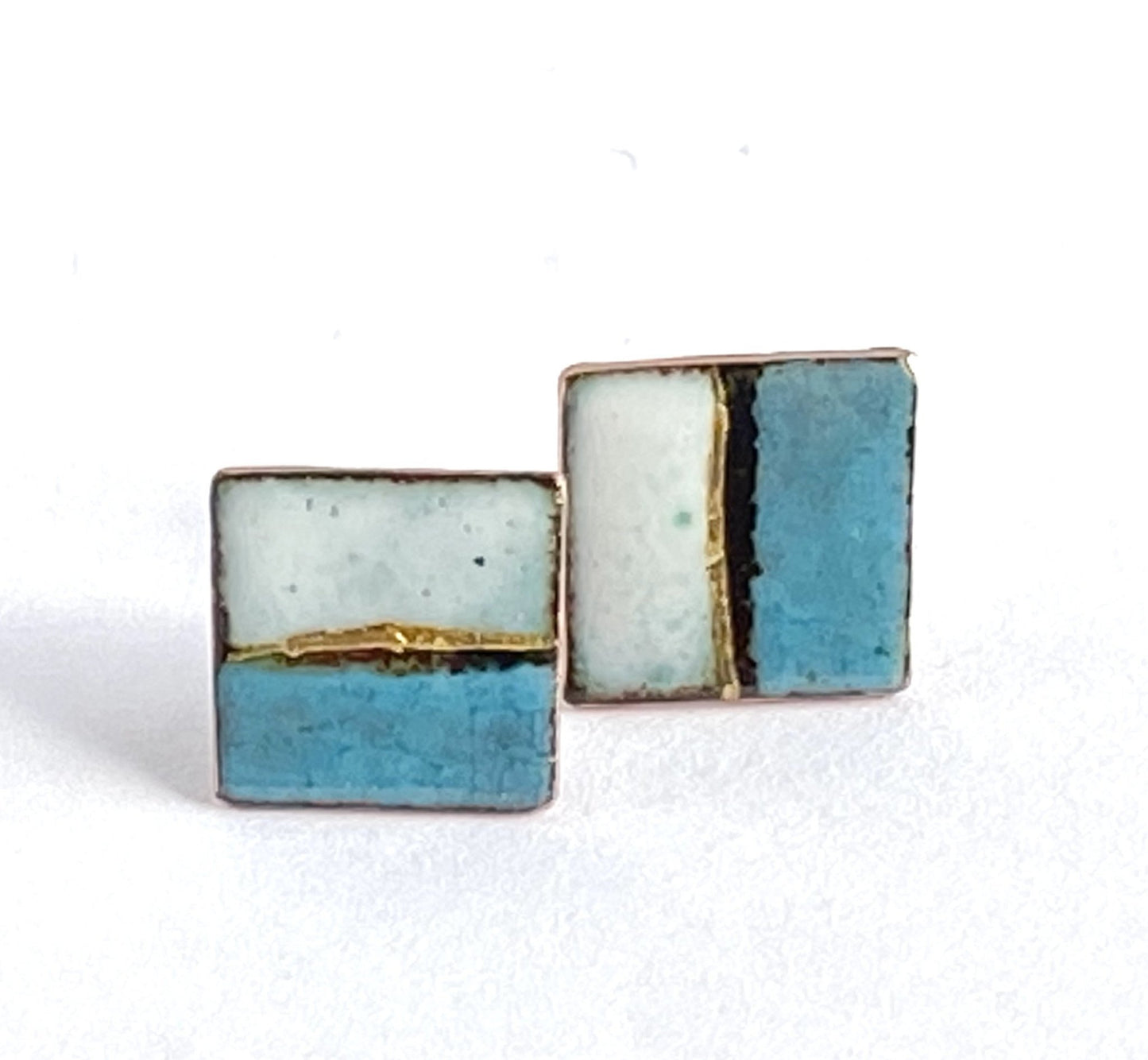 Landscape stud square earrings - Katie Johnston Jewellery