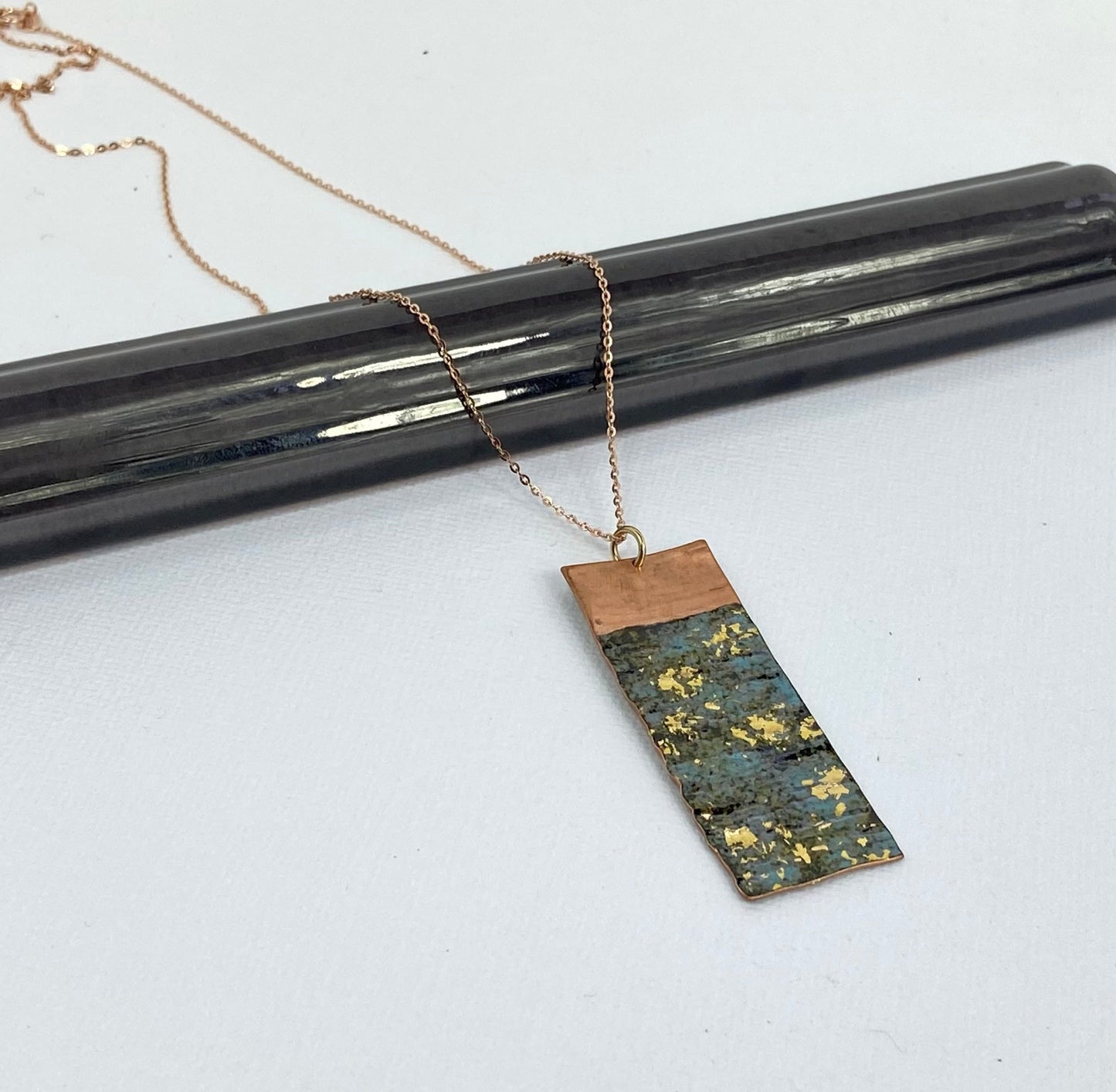 Seascape enamel textured pendant - Katie Johnston Jewellery