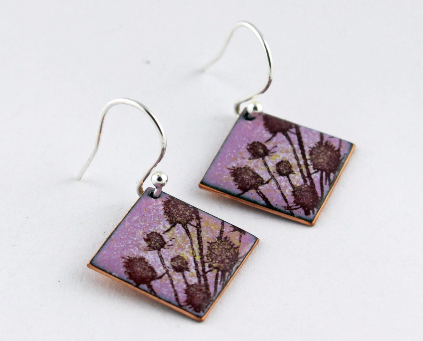 Teasel enamel earrings - Katie Johnston Jewellery