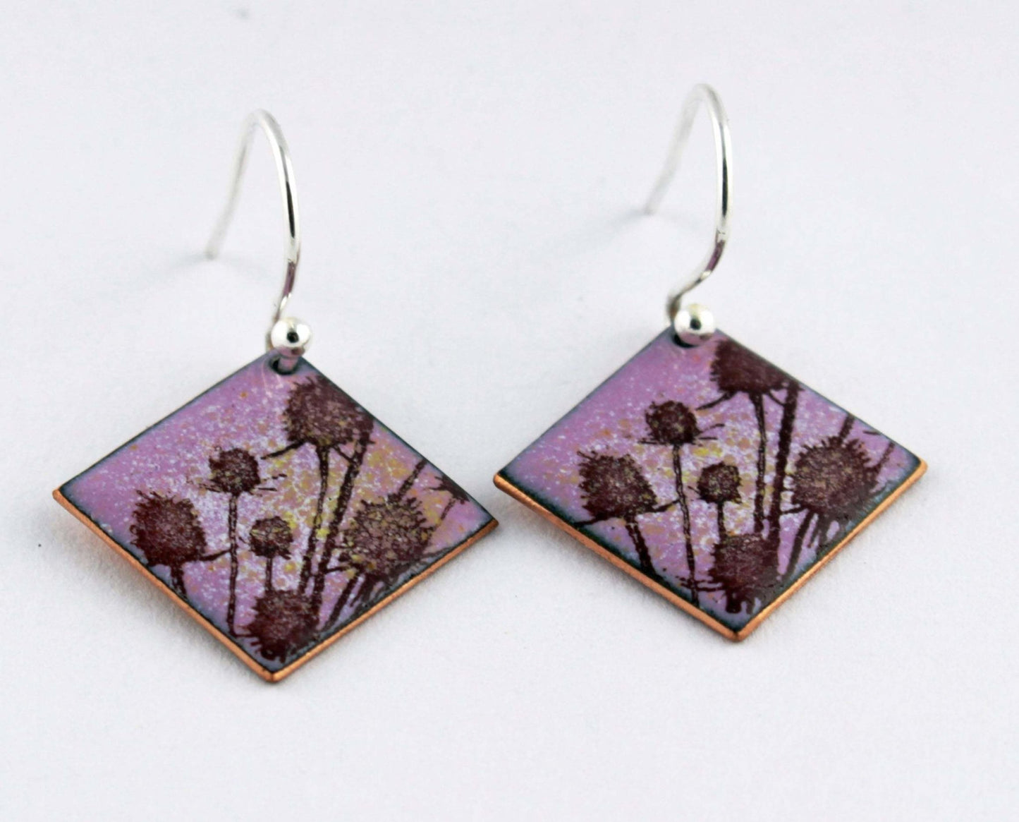 Teasel enamel earrings - Katie Johnston Jewellery