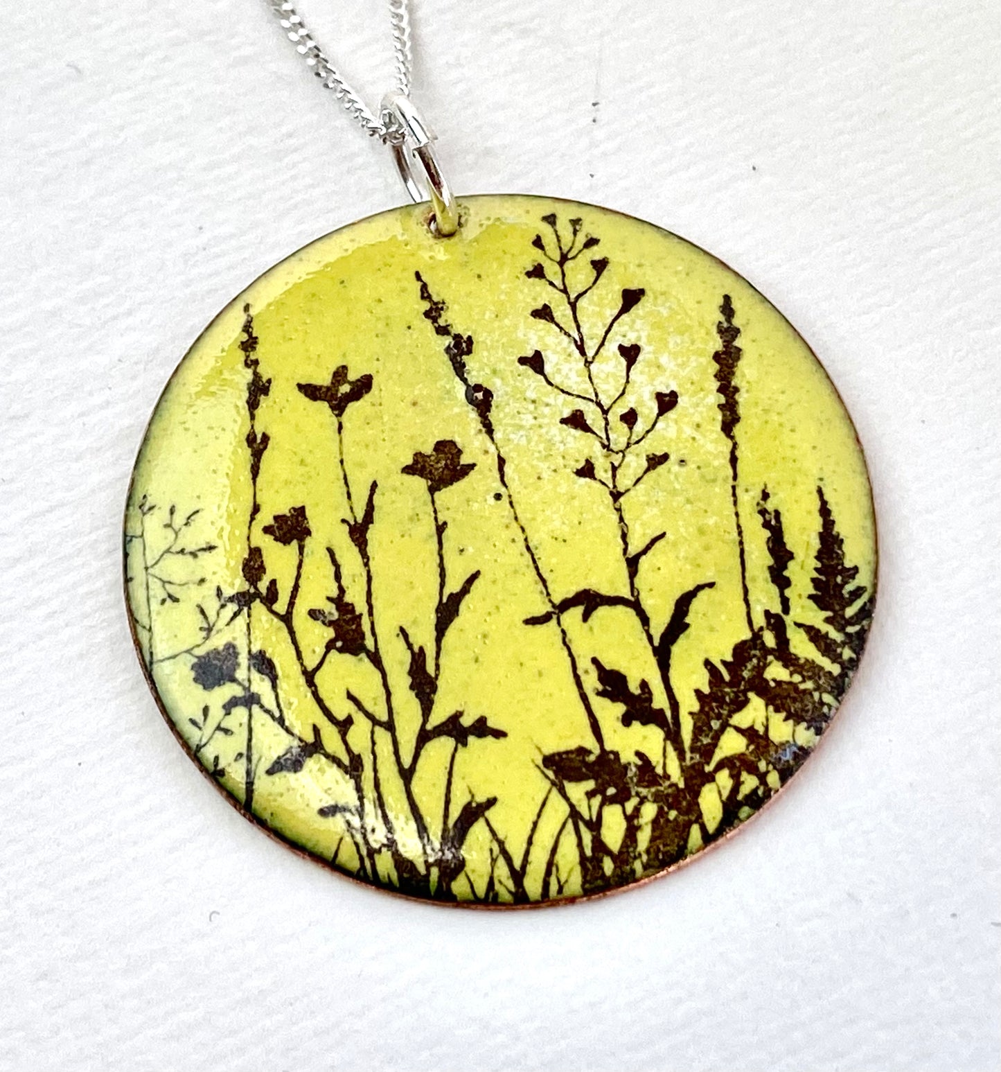 Flower Meadow Enamel Pendant