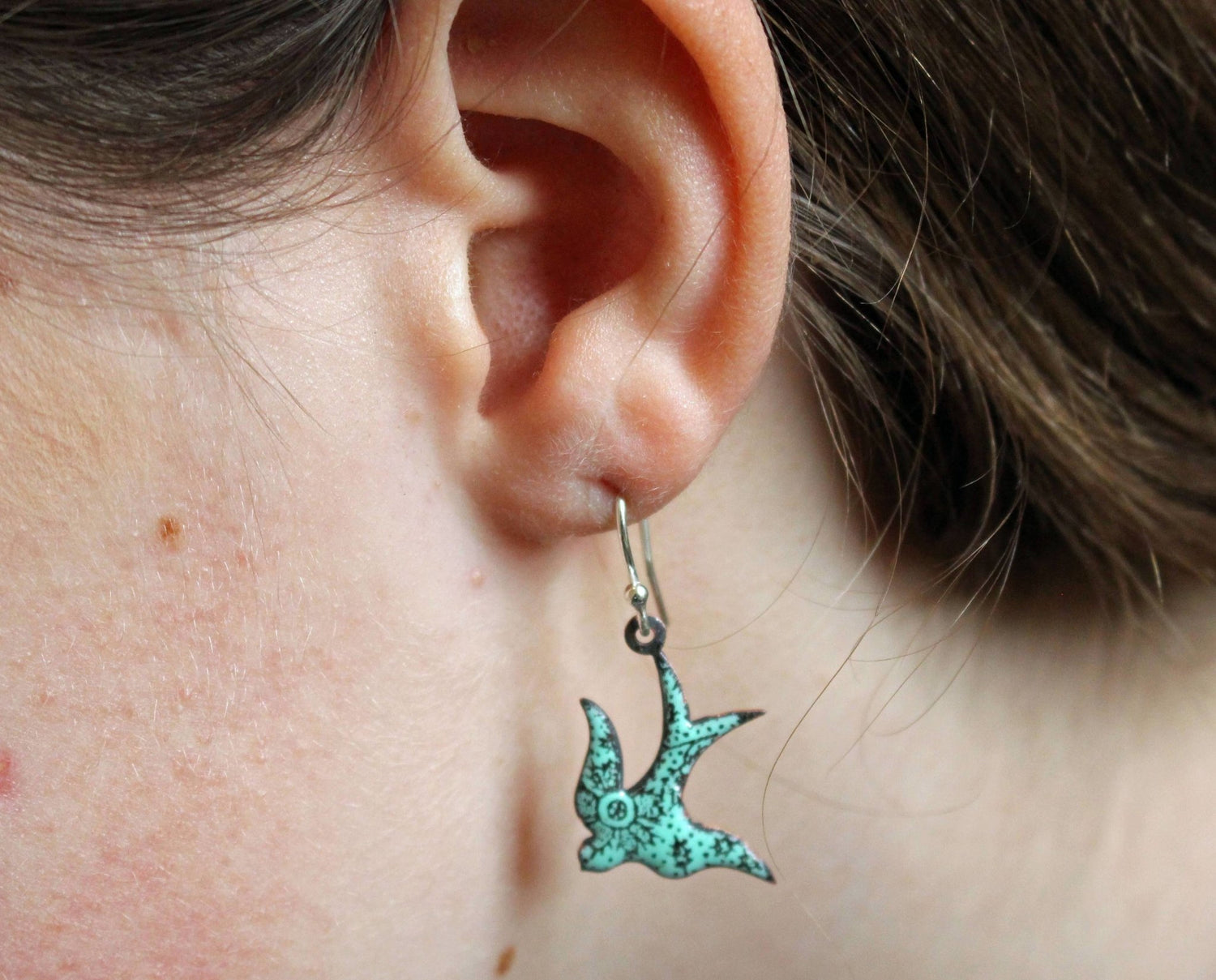 Enamel bird earrings - Katie Johnston Jewellery