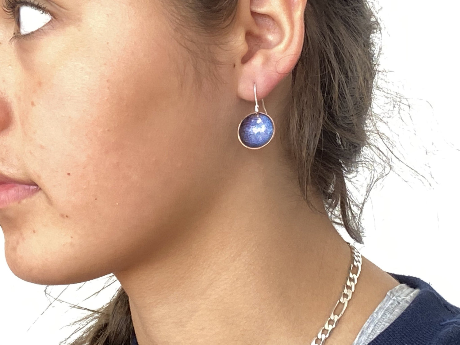 Expansion Enamel bowl drop earrings multiple colours