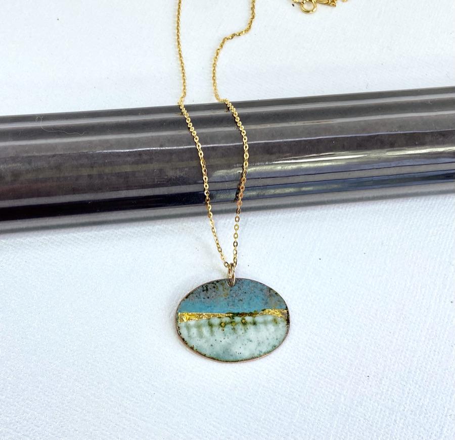Landscape oval pendant - (small) - Katie Johnston Jewellery