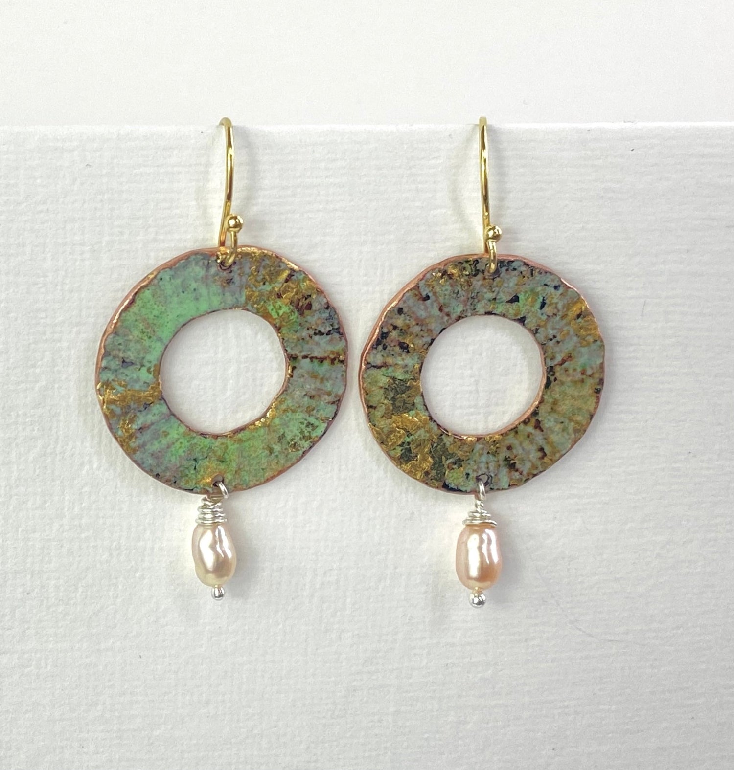 Copper colour earrings deals